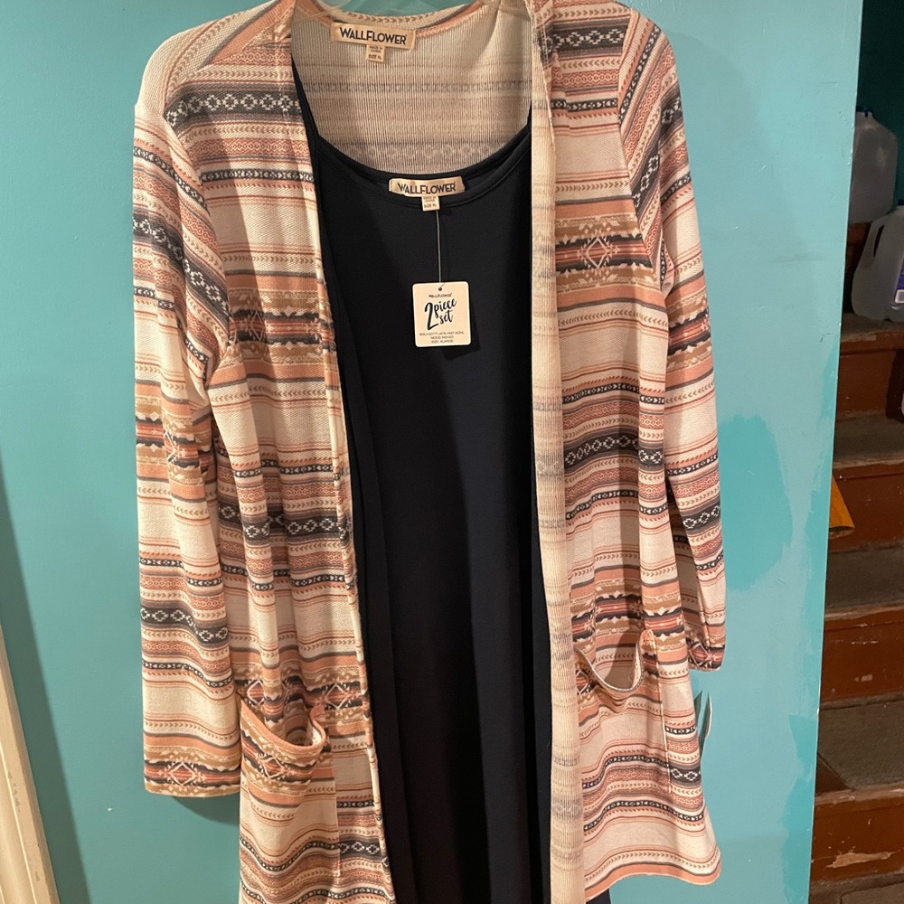 2 piece dress with cardigan